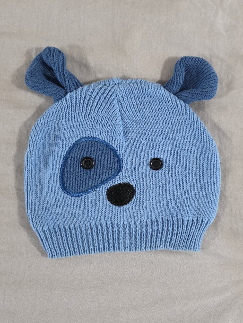 So Dorable Baby Boy Blue Puppy Knit Hat 6-12 M